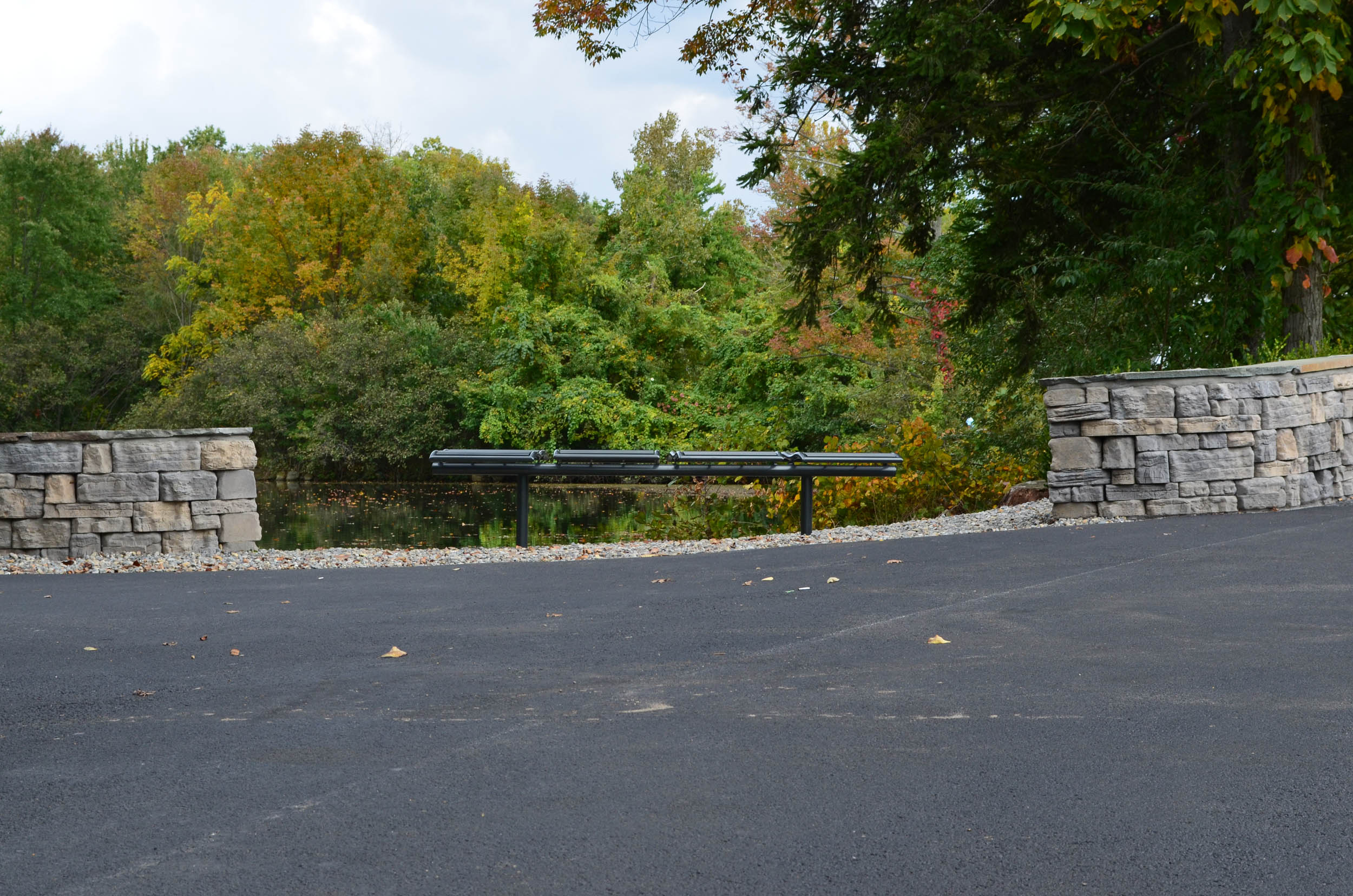 Retaining Wall & Bench Install at Ramapo College