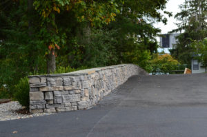 Retaining Wall Install at Ramapo College